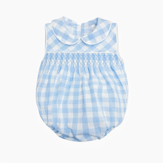 BLUE CHECKED ROMPER